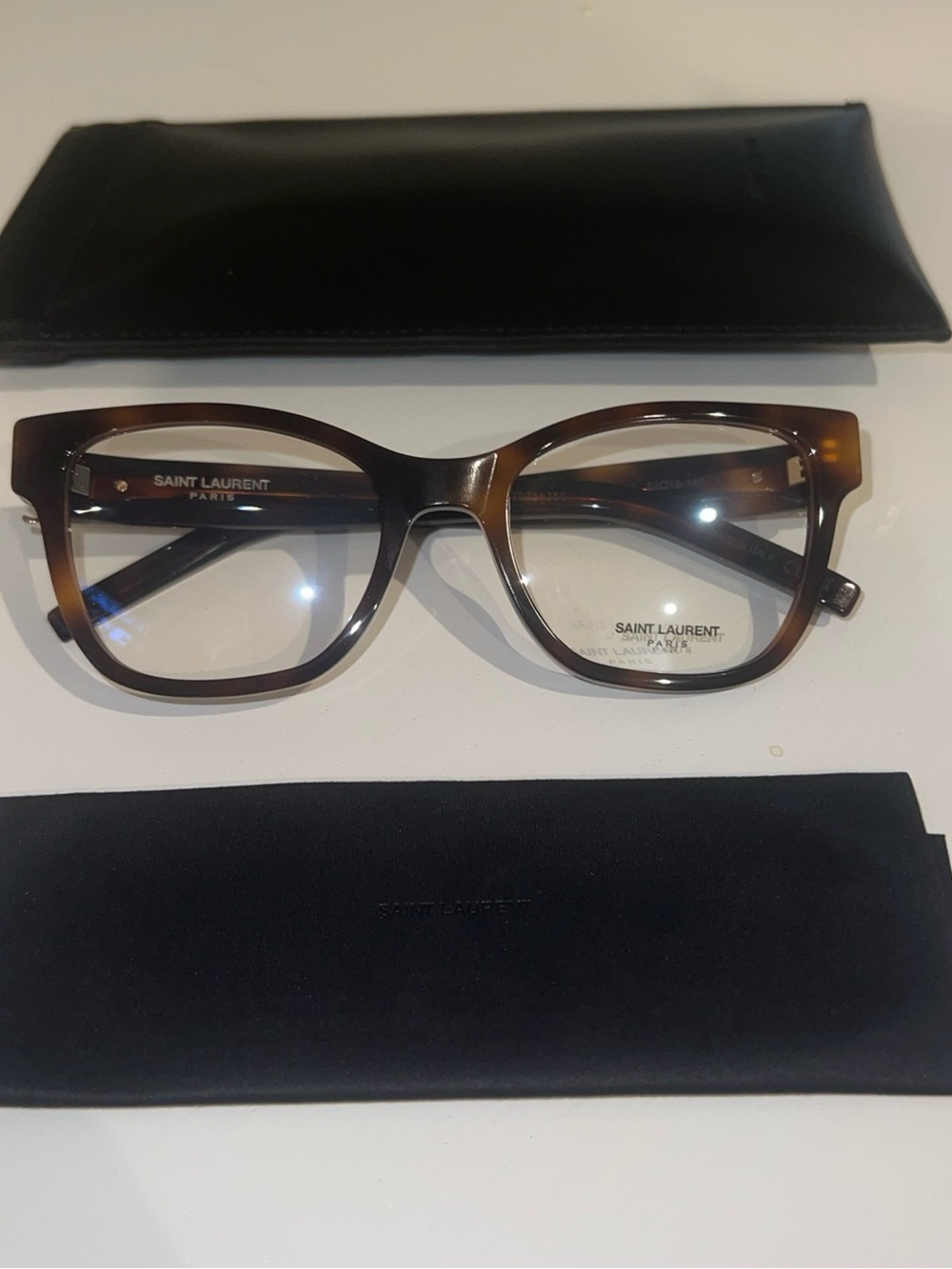 Saint Laurent SL M158 003 Eyeglasses Women's Havana Full Rim 52-19-140 Paris New